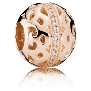 Set of 2 Pandora Rose Path to Harmony Charm Bead with Clear Zirconia - 780002CZ